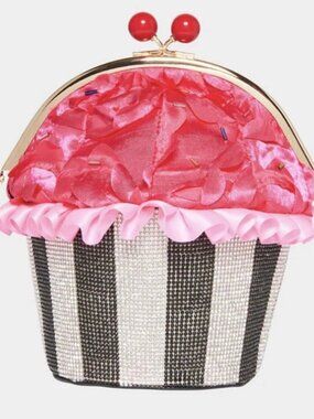 Betsey Johnson Kitsch Betsey's 80th Birthday Cupcake Crossbody Bag New Sealed